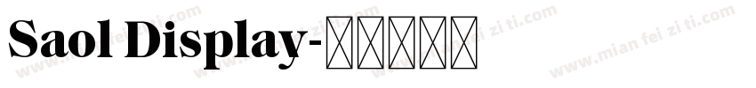 Saol Display字体转换